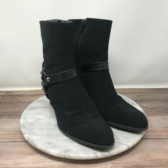 Stuart Weitzman Shoes - Stuart Weitzman Gore-Tex Black Harness Boots